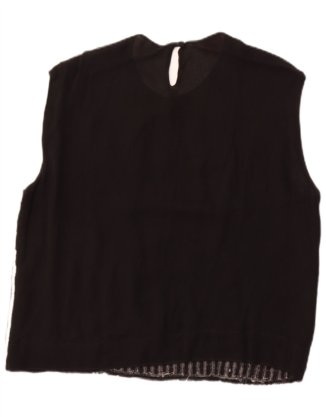 WITTY GIRL Camicetta senza maniche da donna UK 14 Viscosa a righe nere medie