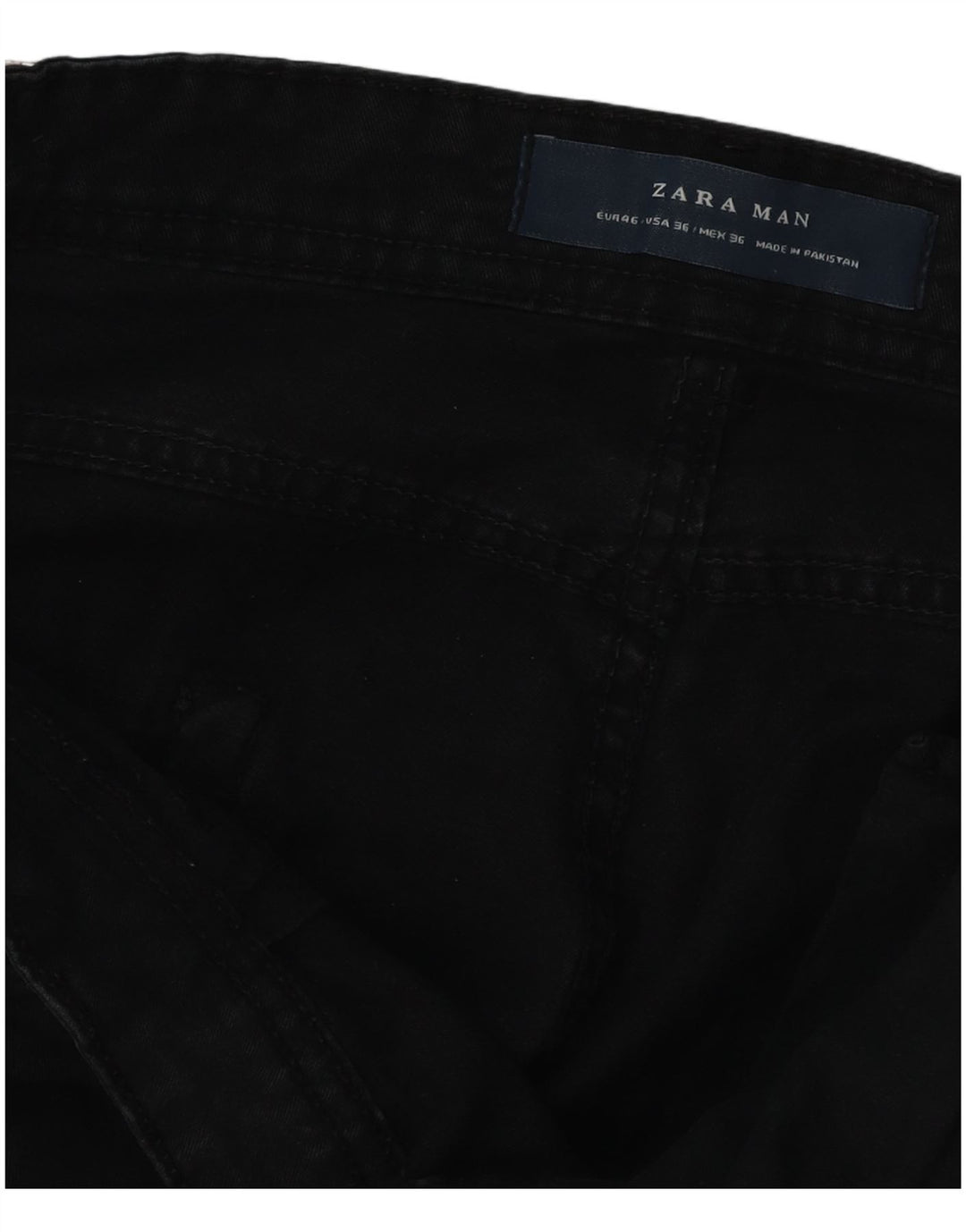 Jeans slim da uomo Zara EU 46 XL W36 L31 Nero