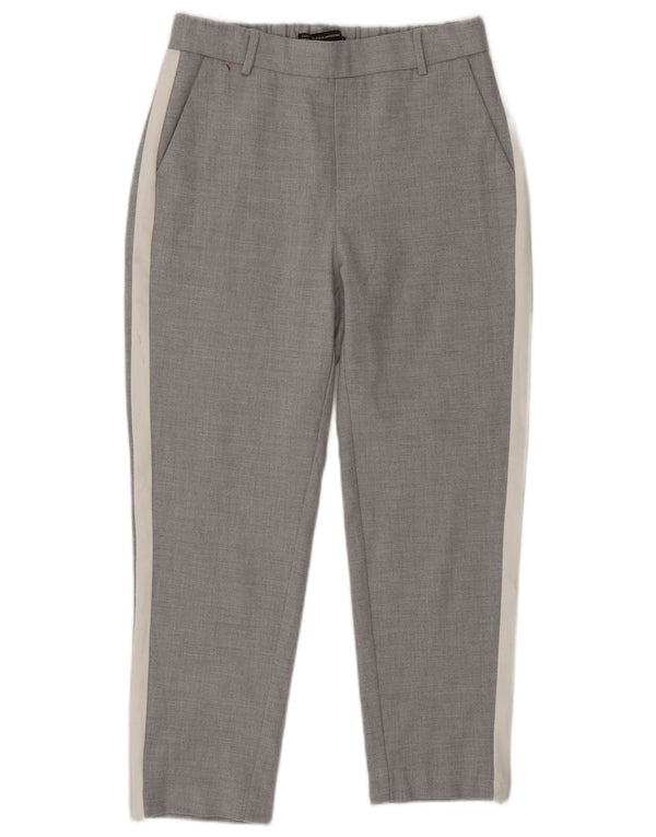 Pantaloni chino affusolati da donna Zara XS W24 L24 a quadri grigi