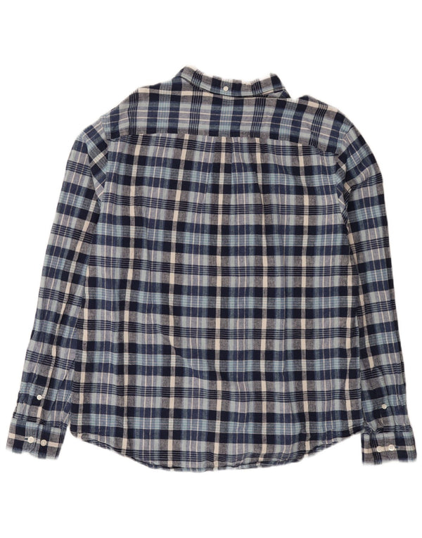 Penguin Mens Heritage Slim Fit Camicia 2XL Lino scozzese blu