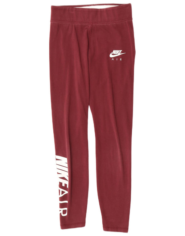 Leggings grafici Nike da donna UK 10 piccoli in cotone bordeaux