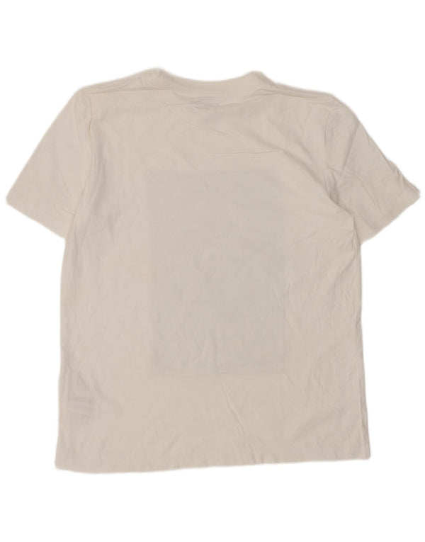 Calvin Klein - T-shirt grafica da uomo con vestibilità classica, piccola, in cotone bianco