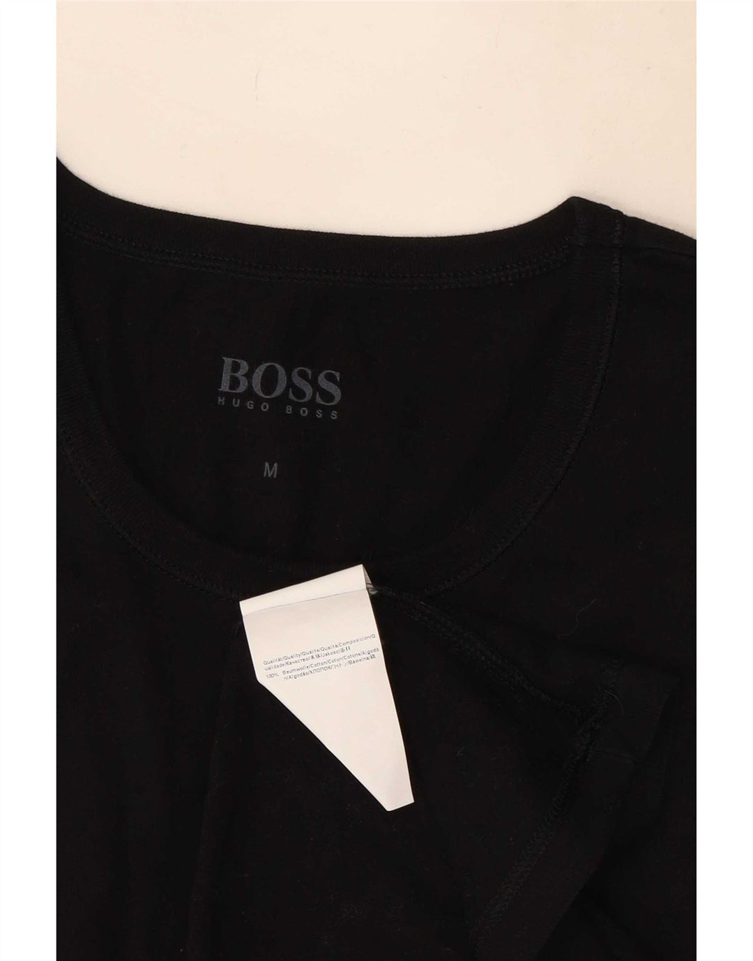 T-shirt da uomo Hugo Boss Top in cotone nero medio