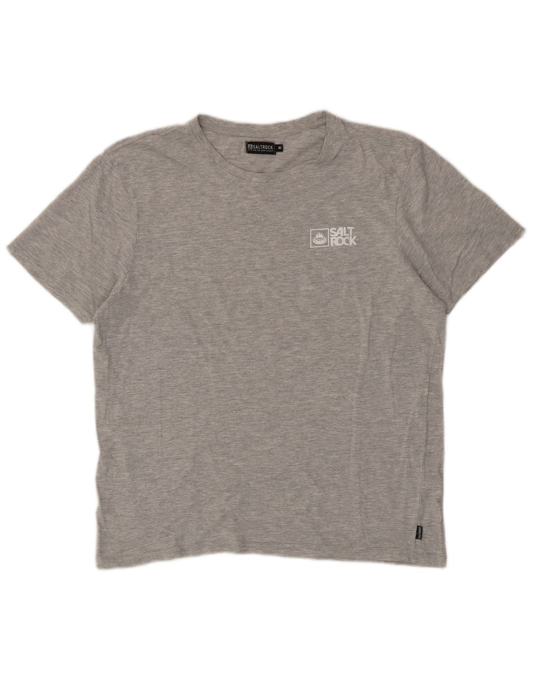 T-shirt da uomo Saltrock Top in cotone grigio medio