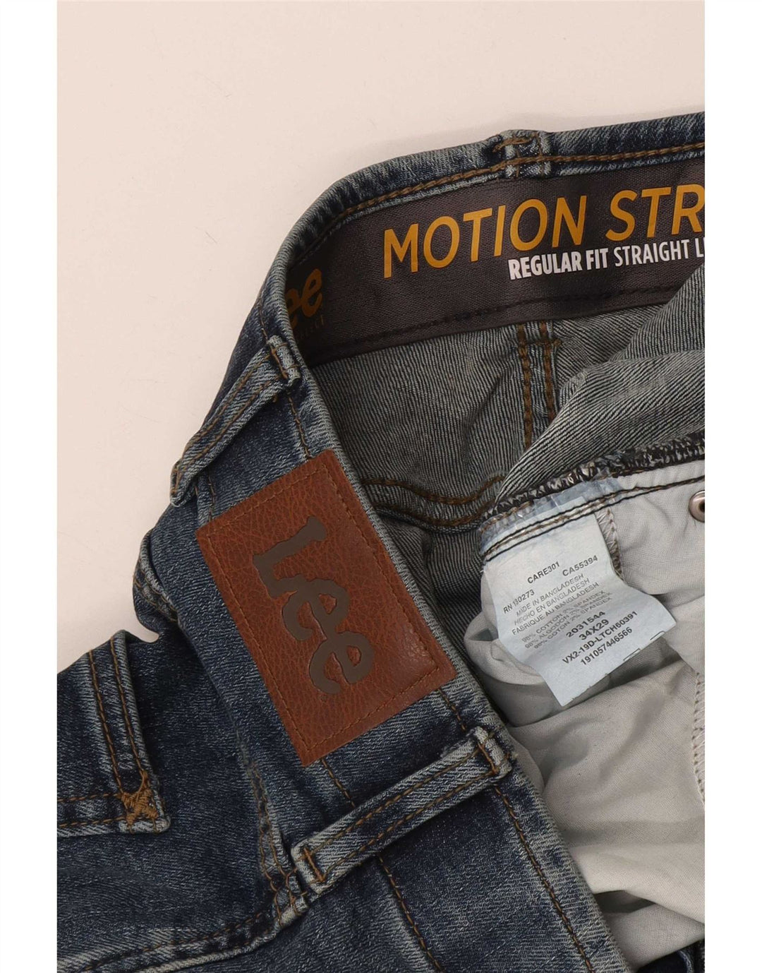 Jeans dritti da uomo Lee Regular Fit W34 L29 cotone blu