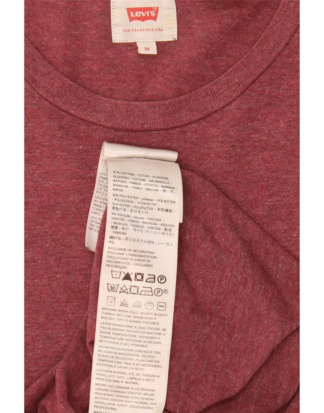 T-shirt da uomo Levi's Top in cotone marrone medio
