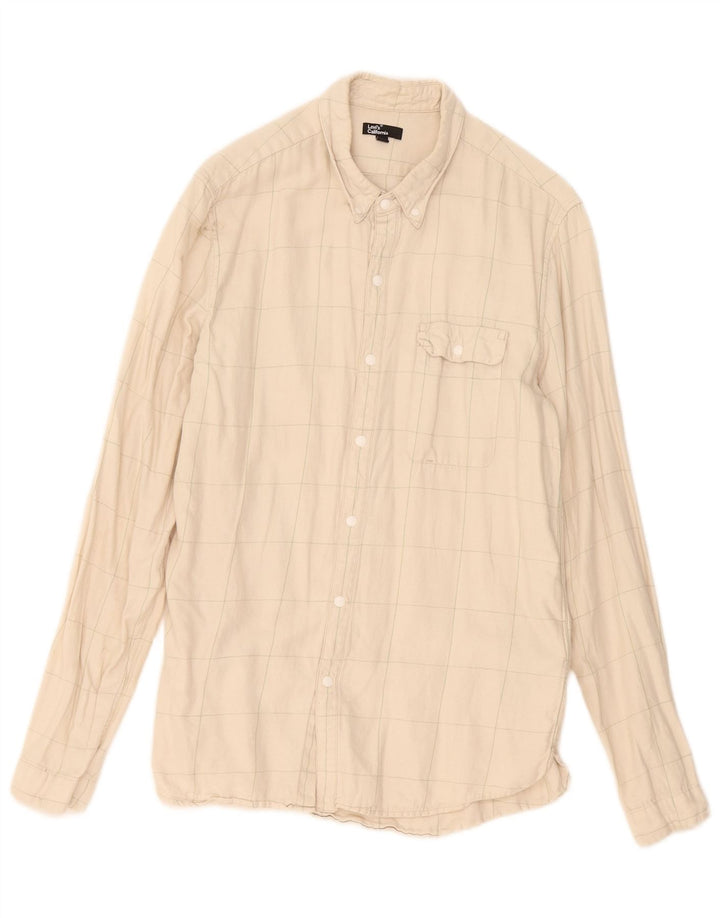Camicia Levi's da uomo in cotone a quadri beige medio