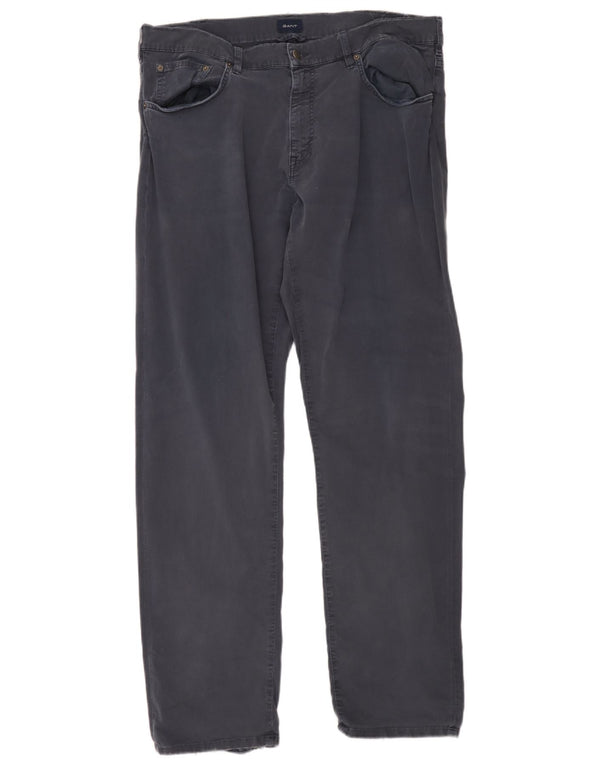 Pantaloni casual dritti da uomo Gant W38 L34 cotone blu navy