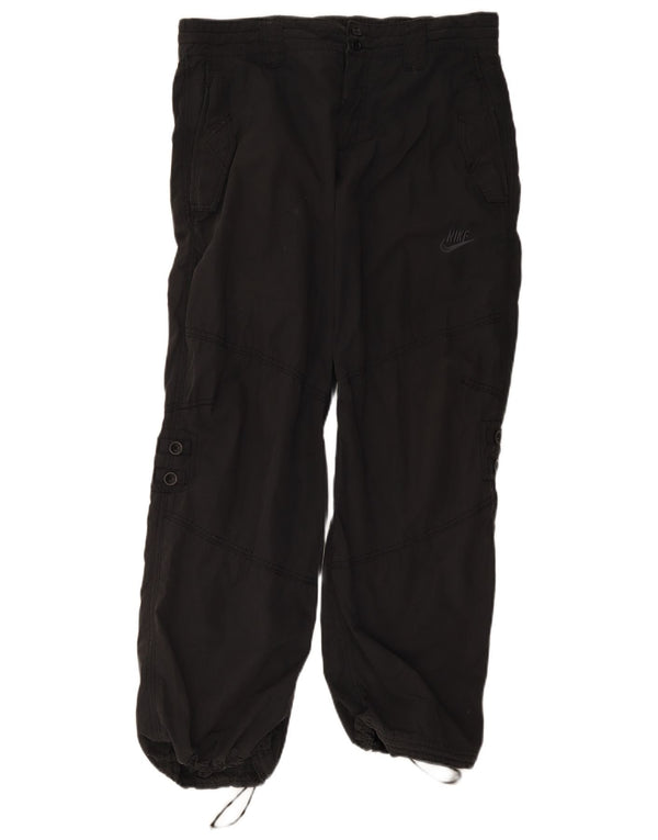 Pantaloni cargo da jogging da donna Nike UK 16 Large W34 L30 poliestere nero