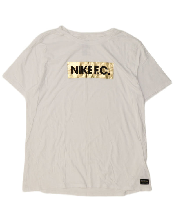 T-shirt grafica Nike da uomo con vestibilità atletica, 2XL, cotone bianco sportivo