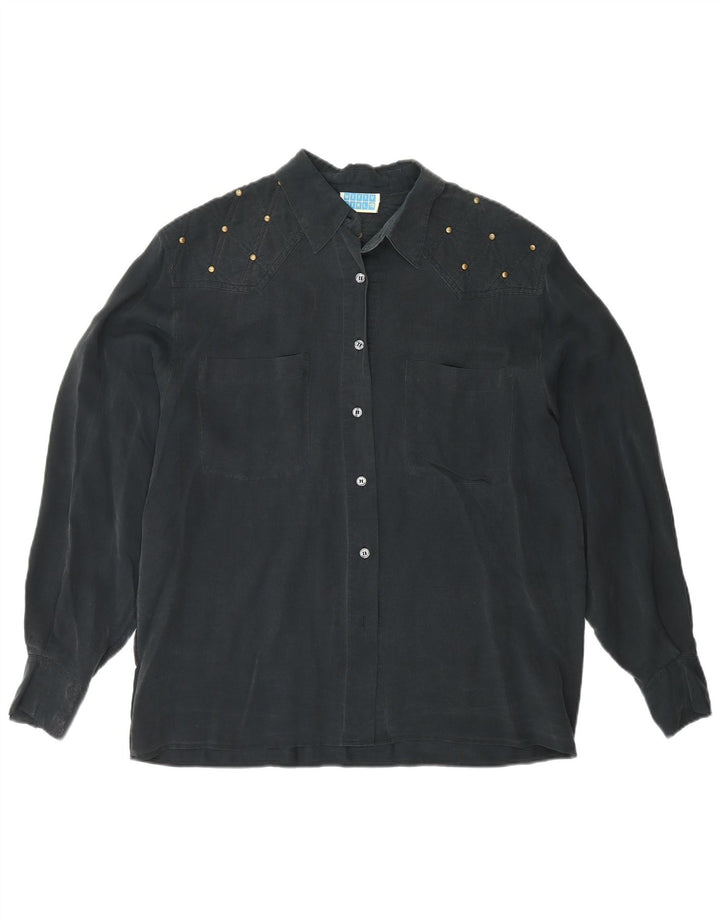 Camicia da donna Witty Girl UK 14 seta nera media