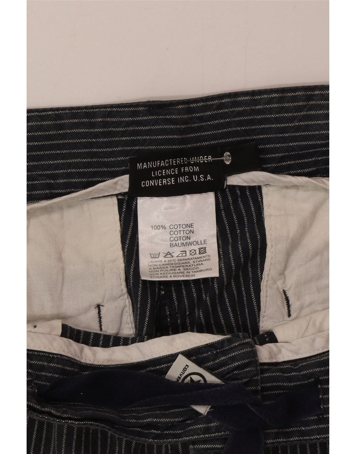 Converse Pantaloncini chino da uomo medi W32 in cotone a righe grigie