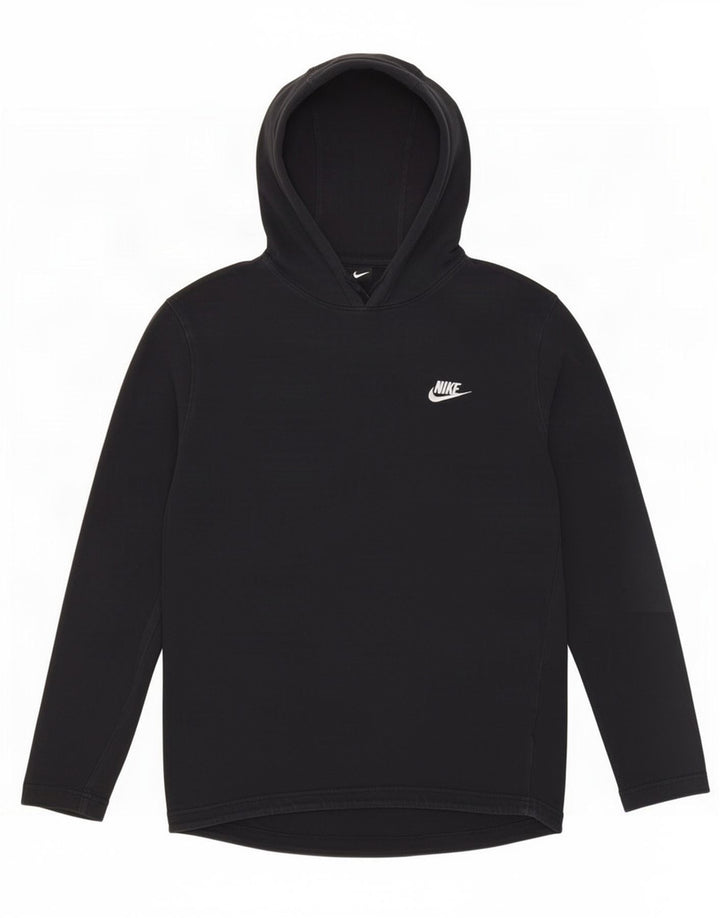 Maglia Nike da uomo a maniche lunghe con cappuccio, cotone medio nero