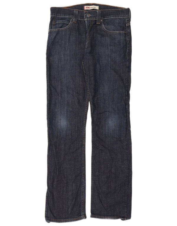 Levi's Uomo 506 Jeans dritti vestibilità standard W34 L34 Blu Navy
