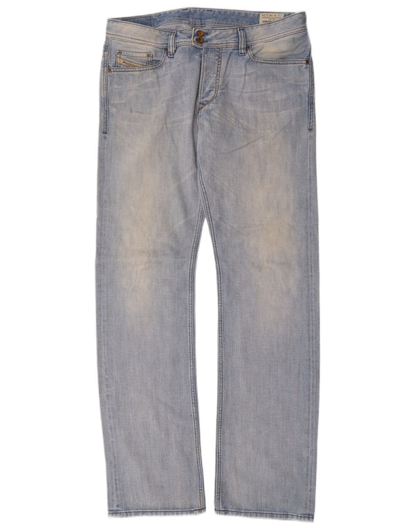 Diesel Mens Viker-R-Box Straight Jeans W34 L34 Blue Cotton