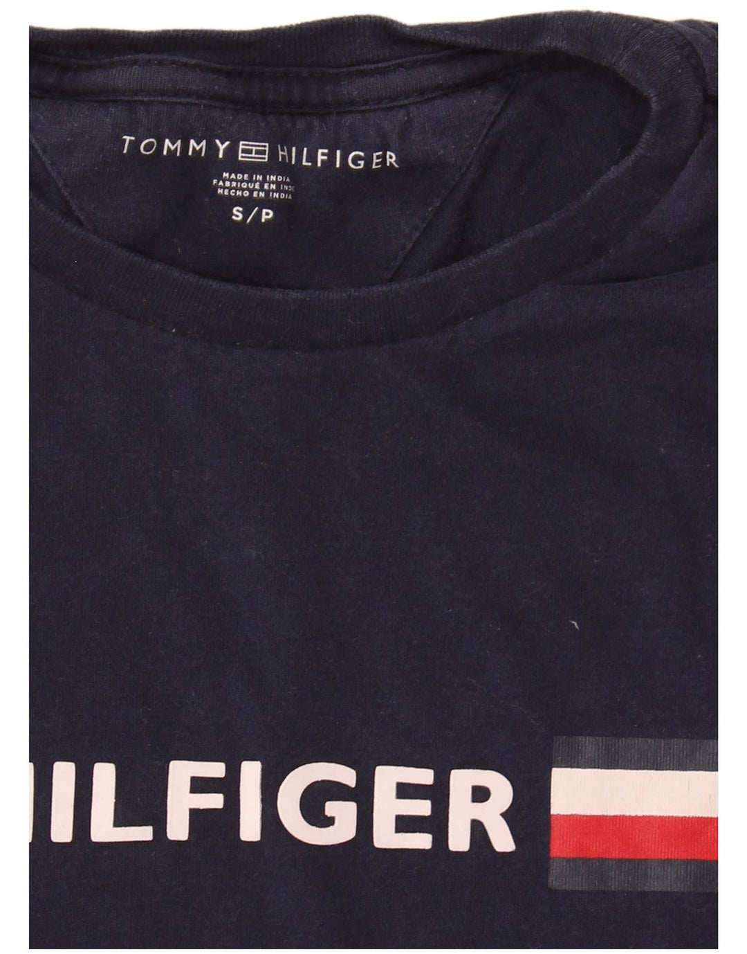 TOMMY HILFIGER T-shirt grafica da uomo Top Small Blu navy Colourblock
