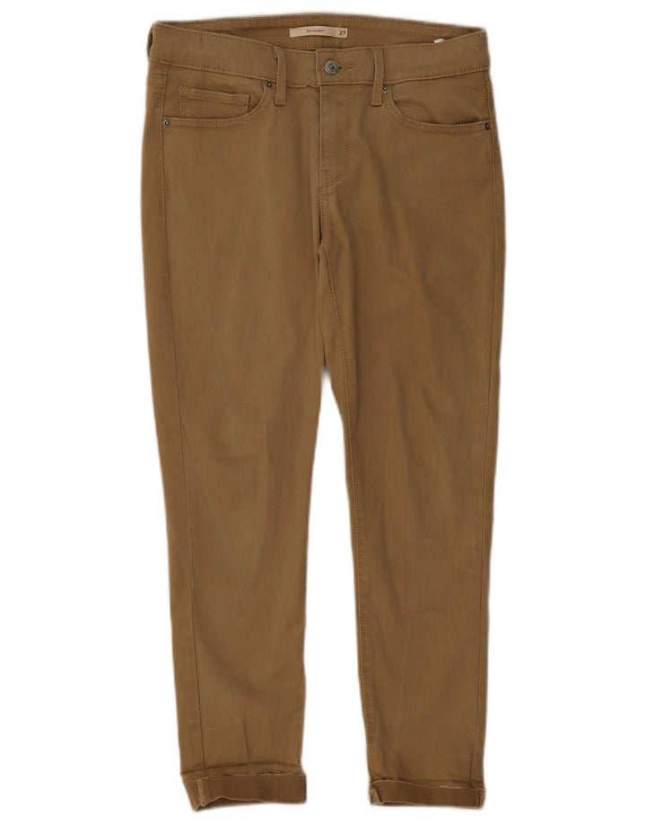 LEVI'S Pantaloni casual skinny 711 da donna W27 L24 Cotone beige