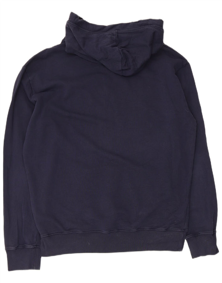 Maglione con cappuccio grafico da uomo Converse grande in cotone blu navy
