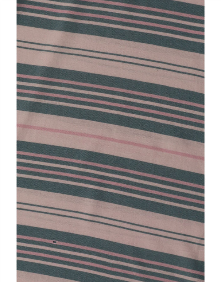 T-shirt da uomo Fat Face Top in cotone a righe blu medio