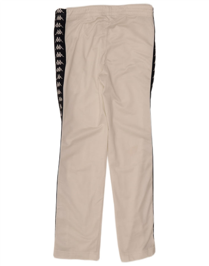 Pantaloni da tuta con grafica Kappa da uomo Small in poliestere color block bianco