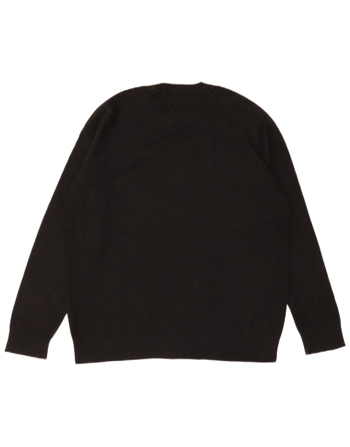 Maglione ZARA da uomo girocollo in cotone nero medio