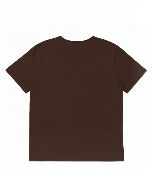 T-shirt da uomo Massimo Dutti Top Large in cotone marrone