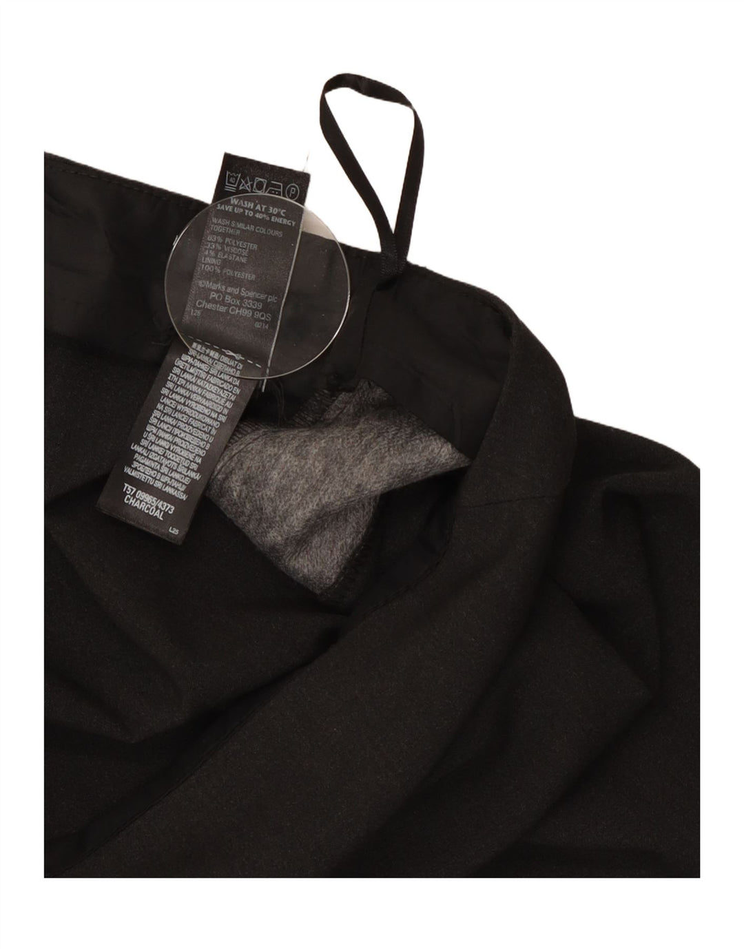 Gonna a tubino da donna Marks & Spencer UK 16 Large W34 Poliestere grigio