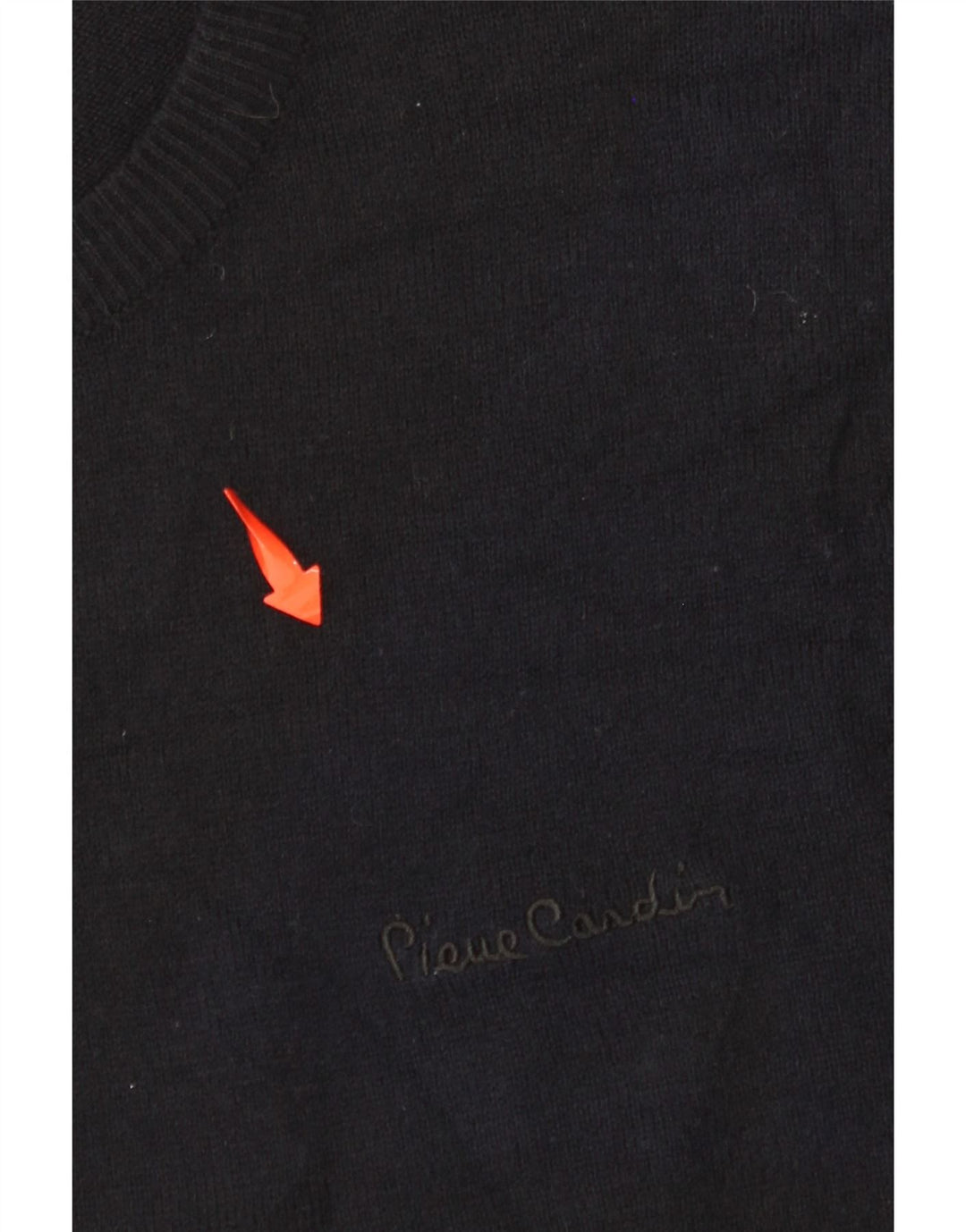 PIERRE CARDIN Maglione maglione girocollo da uomo piccolo acrilico nero