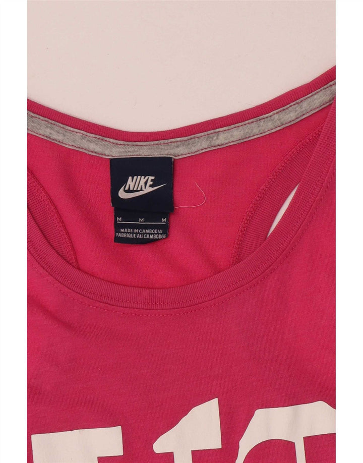 Canotta grafica Nike da donna UK 14 rosa medio