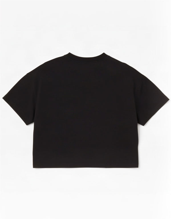 T-shirt corta da donna Nike UK 14 cotone medio nero