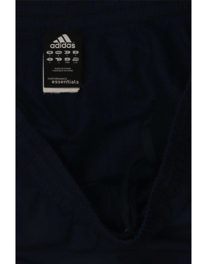 Pantaloncini sportivi Adidas Climalite da uomo di grandi dimensioni in poliestere blu navy