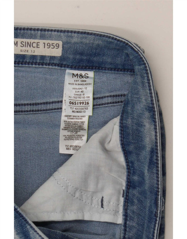 Pantaloncini di jeans da donna Marks & Spencer UK 12 medi W31 cotone blu
