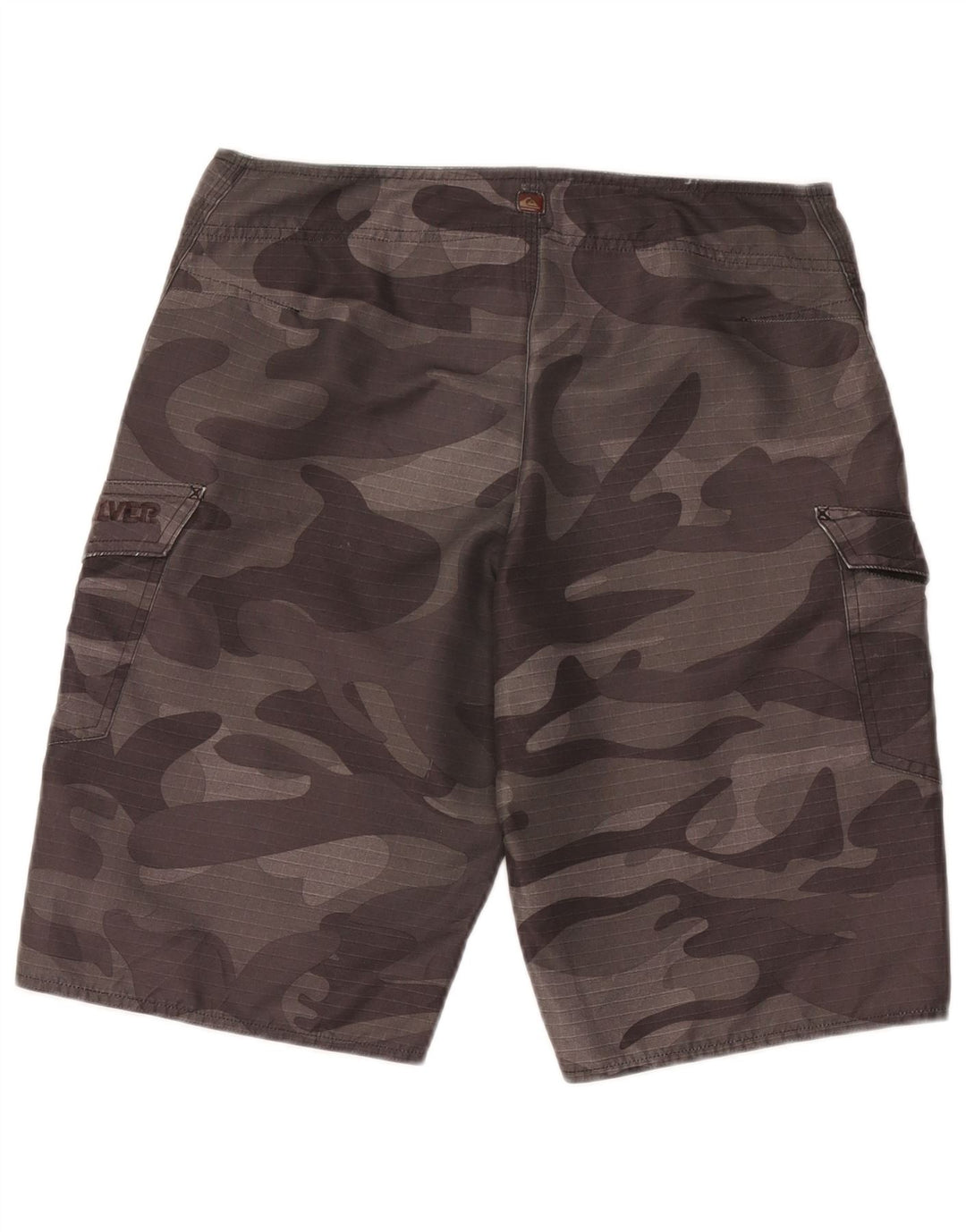 Pantaloncini da bagno da uomo Quiksilver in poliestere mimetico grigio medio