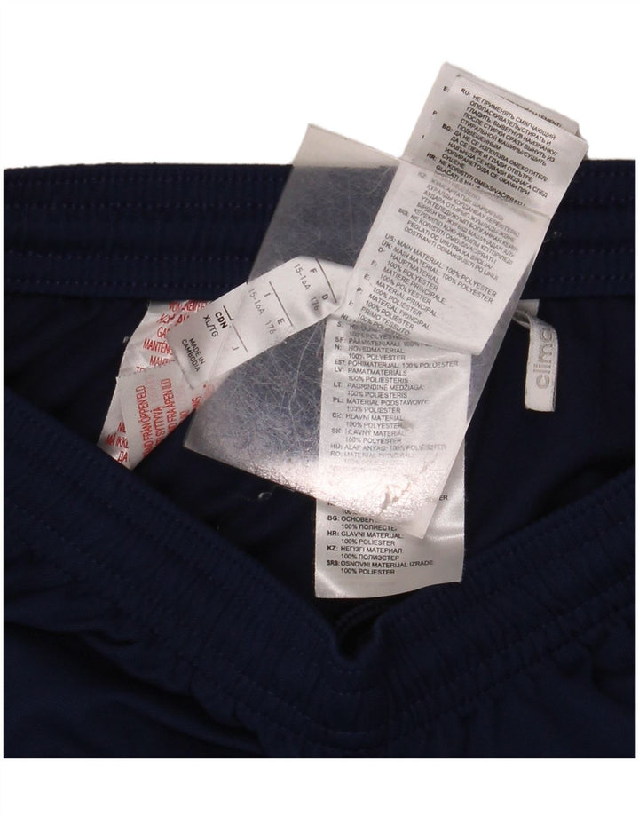 Pantaloncini sportivi ADIDAS da ragazzo Climalite 15-16 anni in poliestere blu navy