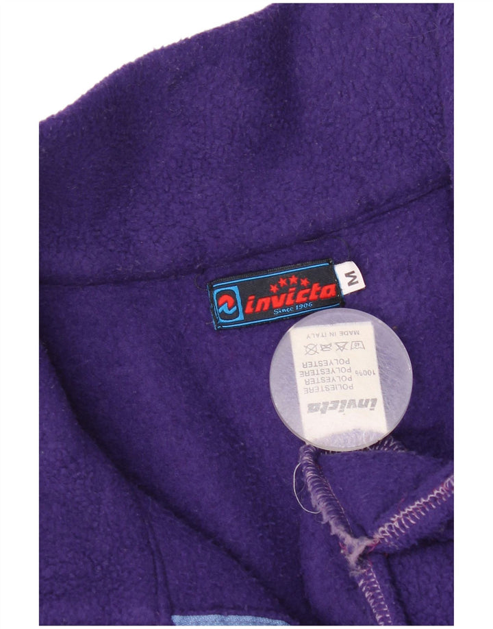 Maglione in pile da uomo Invicta con zip e vestibilità ampia, poliestere viola medio