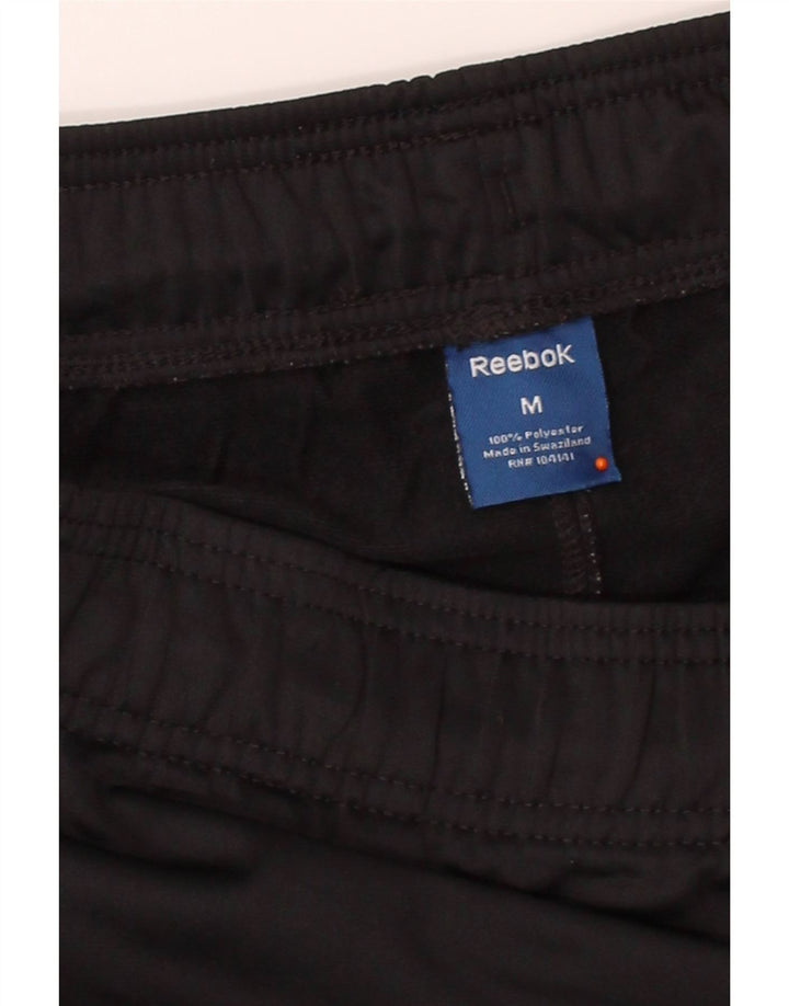 REEBOK Mens Tracksuit Trousers Medium Black Colourblock Polyester Vintage Reebok and Second-Hand Reebok from Messina Hembry 
