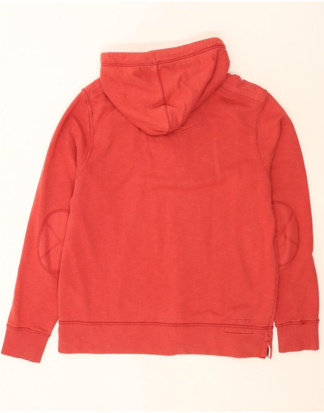 Felpa con cappuccio da uomo con collo e bottoni Fat Face, cotone rosso medio