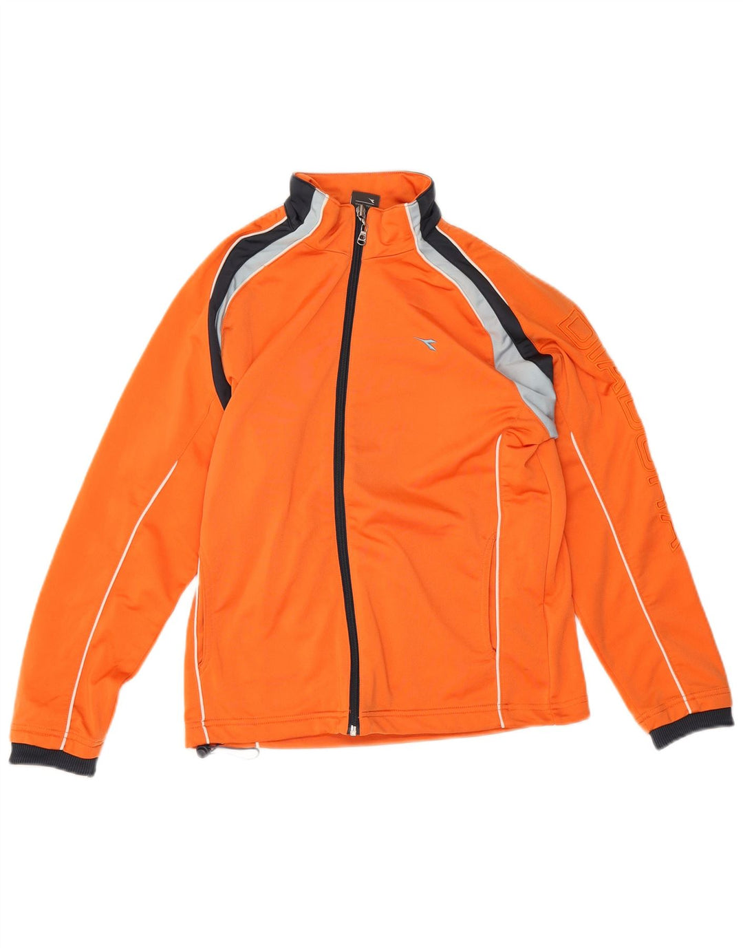 Giacca Top della Tuta da Ragazzo Diadora 12-13 Anni Poliestere Colourblock Arancione