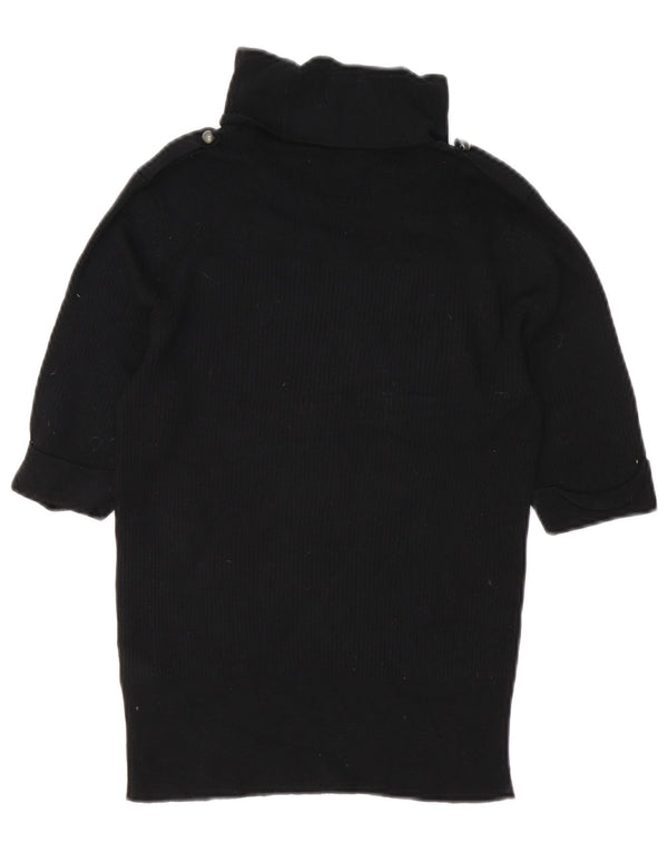 Maglione maglione a collo alto da donna Marks & Spencer UK 14 grande nero
