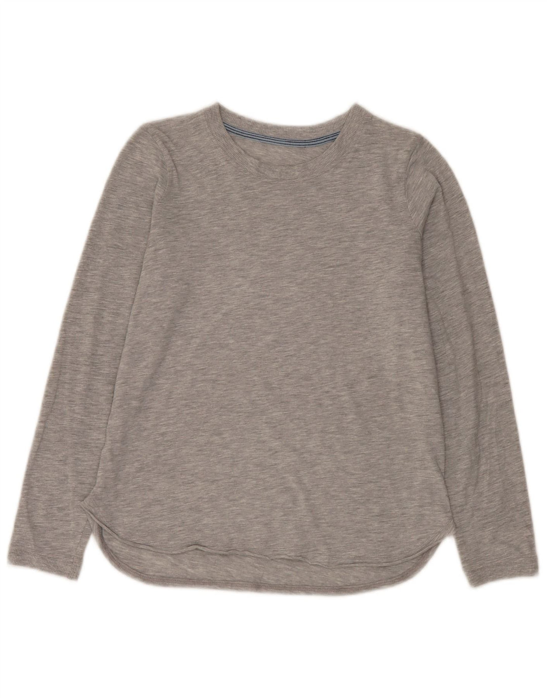 Top da donna vintage a maniche lunghe UK 12 grigio medio chiazzato