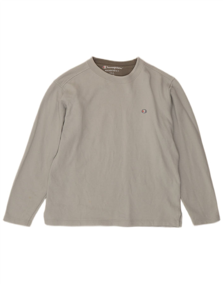 Felpa da uomo Champion in cotone grigio medio
