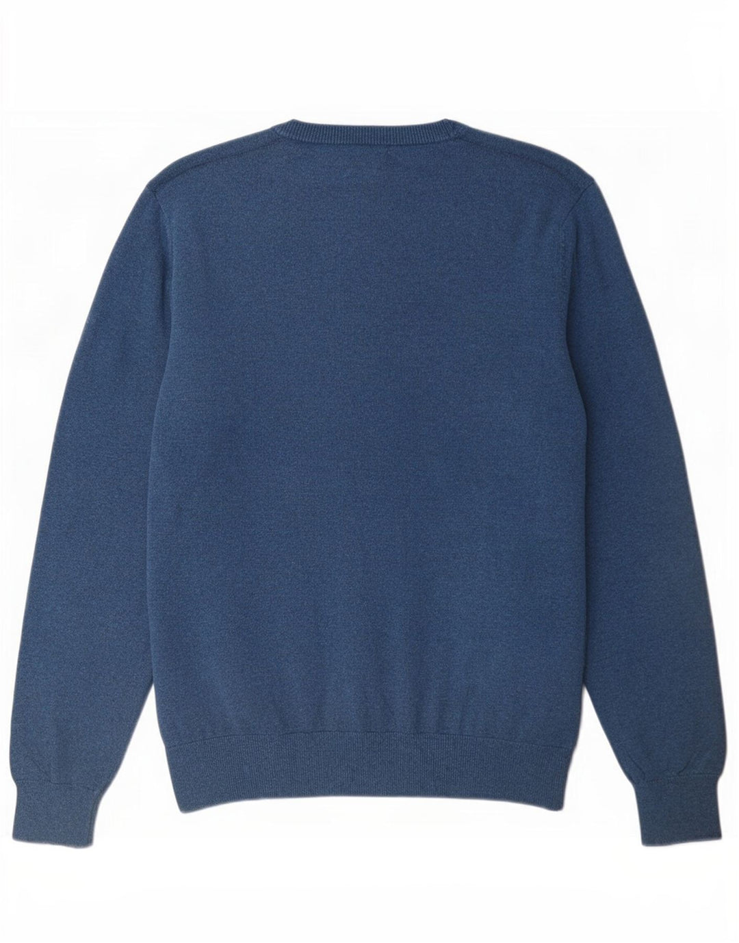 Maglione da uomo con scollo a V Marks & Spencer in cotone blu medio