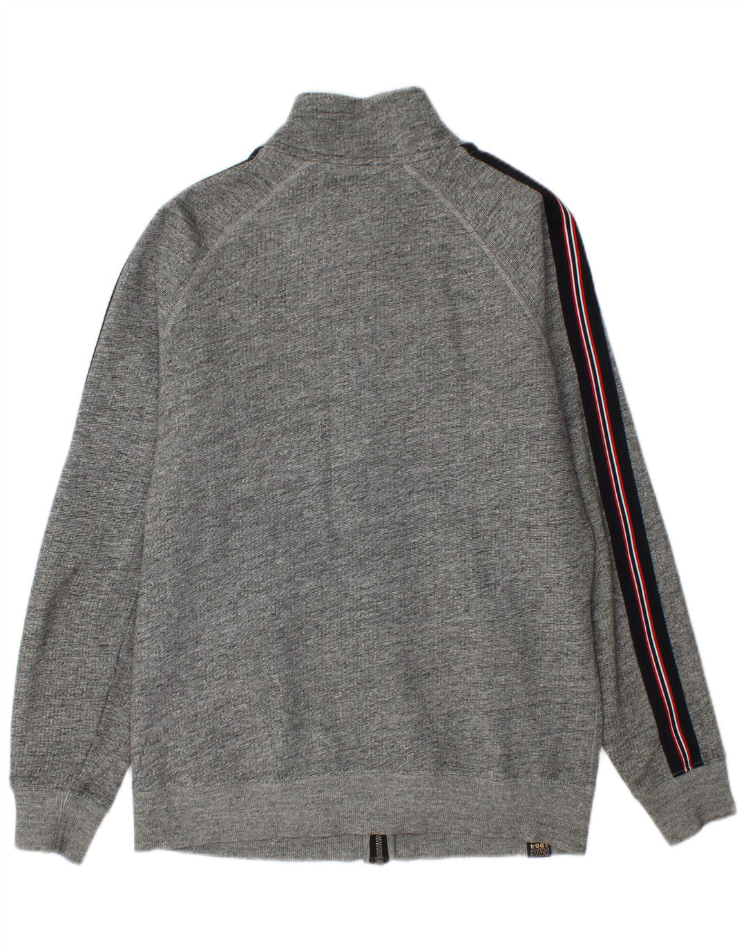 Giacca da tuta da uomo SUPERDRY in cotone color block grigio medio