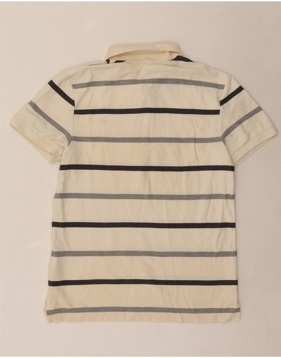 Polo Nike da uomo in cotone a righe bianche medie