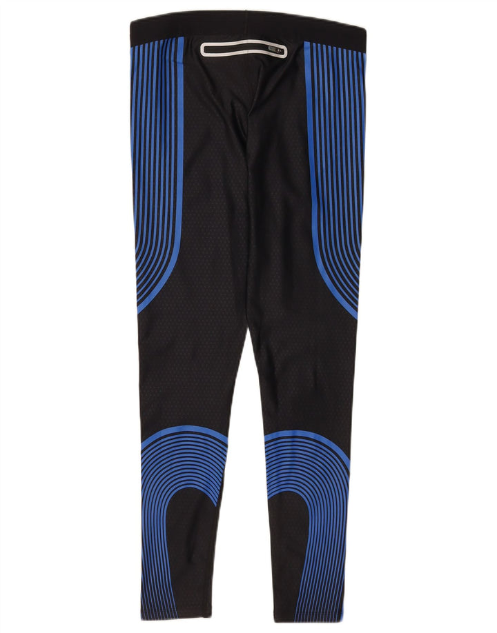 Leggings da donna Nike UK 12 Medium Black Colourblock poliestere sportivo