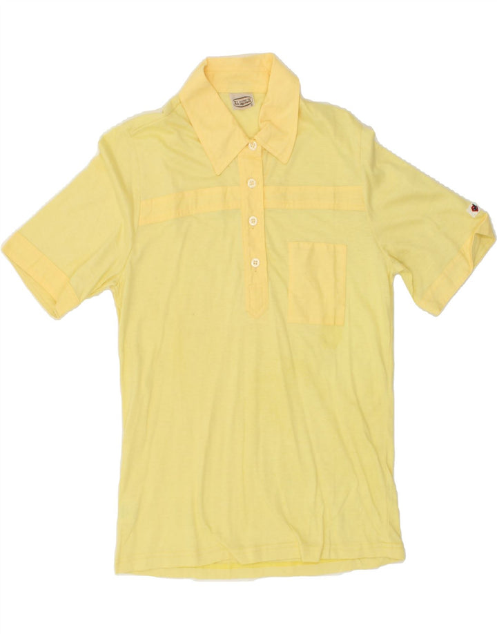 VINTAGE Womens Polo Shirt IT 50 XL Yellow Cotton | Vintage Vintage | Thrift | Second-Hand Vintage | Used Clothing | Messina Hembry 