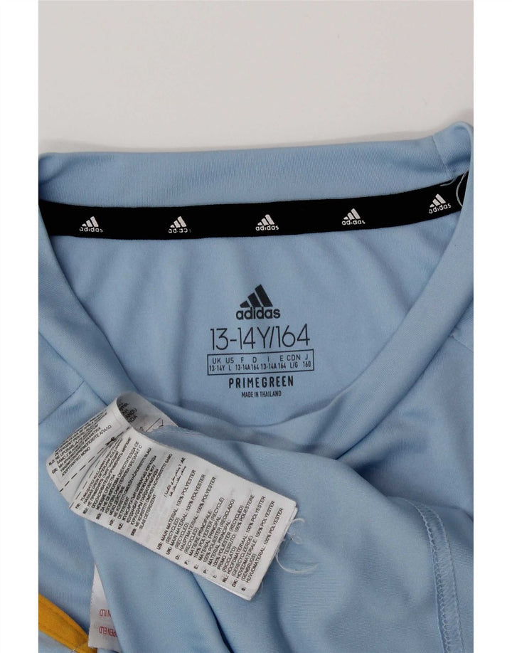Maglietta Adidas Aeroready da bambino 13-14 anni in poliestere blu