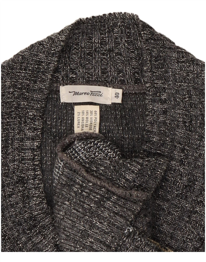 Marco Pecci Maglione da uomo con scollo a V UK 40 Grigio medio Fair Isle