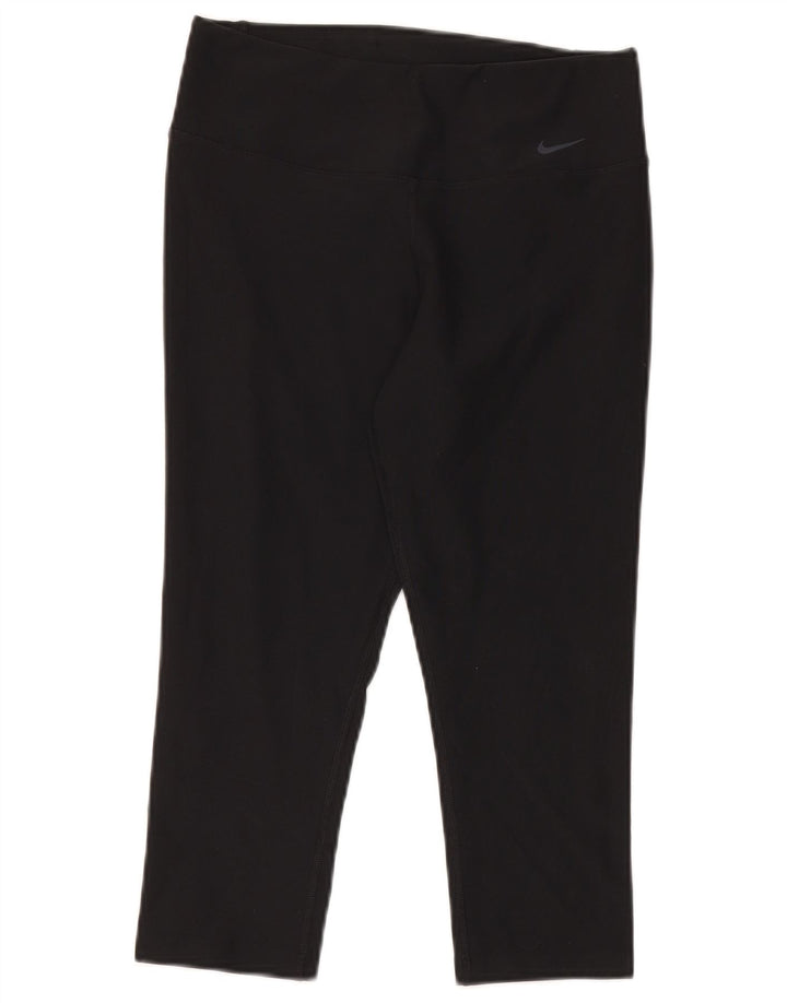 Leggings Nike Dri Fit Capri da donna UK 10 piccoli poliestere nero