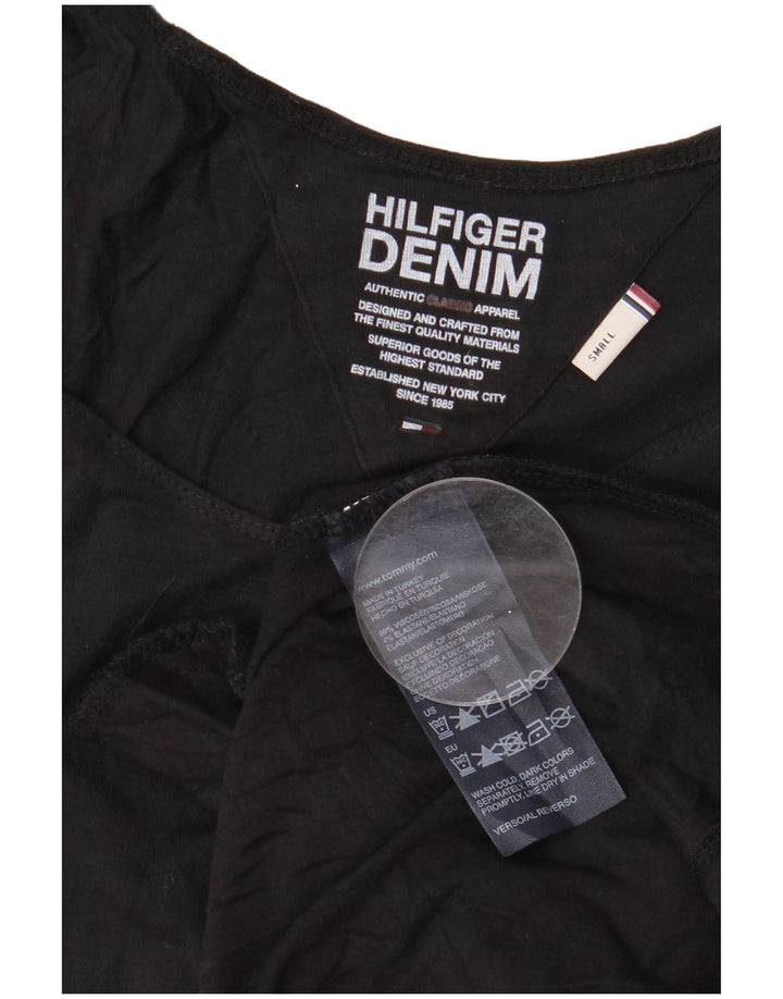 Abito basic senza maniche da donna Tommy Hilfiger UK 10 piccolo in viscosa nera